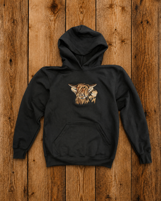 Embroidered Highland Youth Hoodie