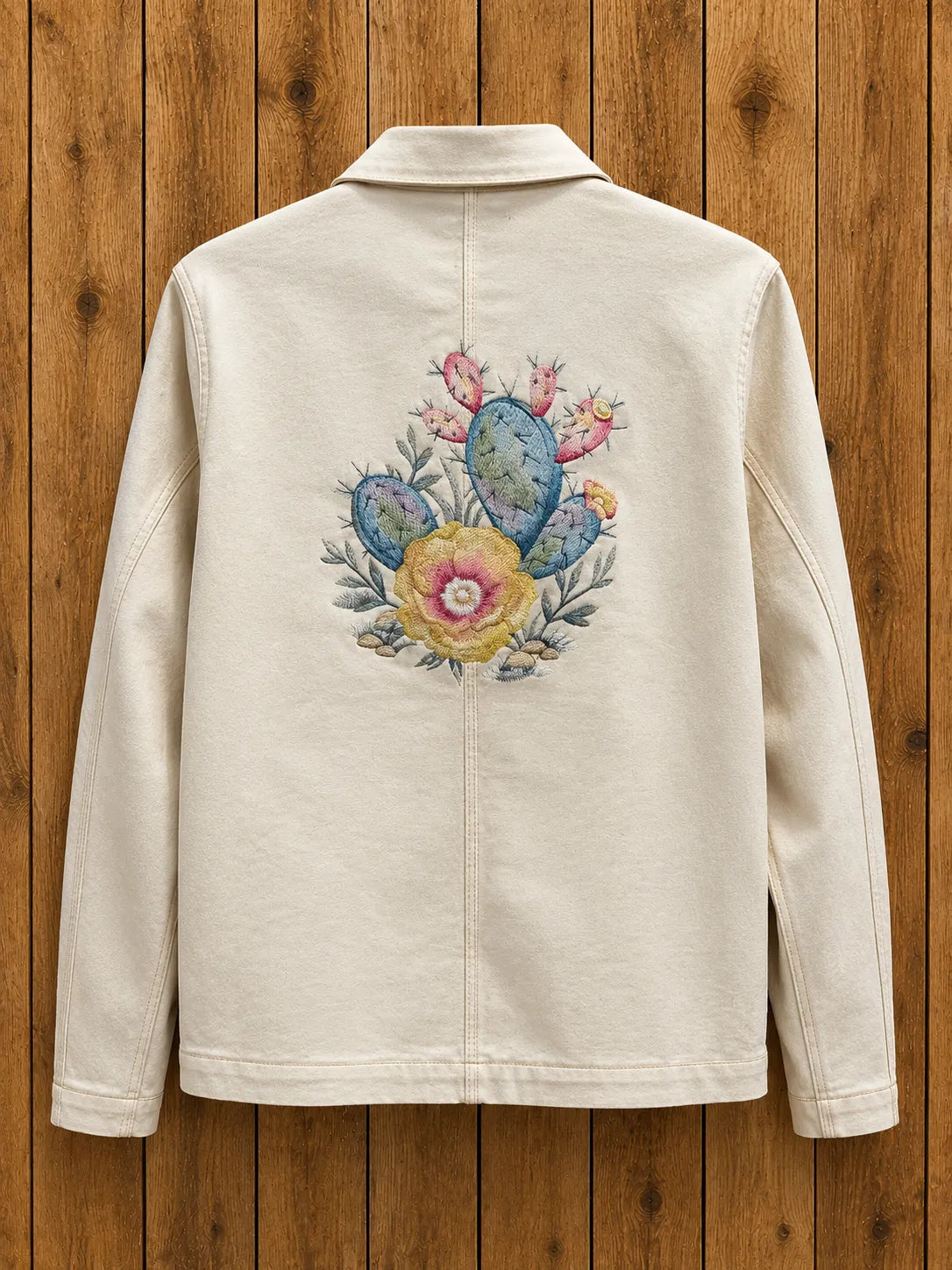 Embroidered Floral Cactus Jacket