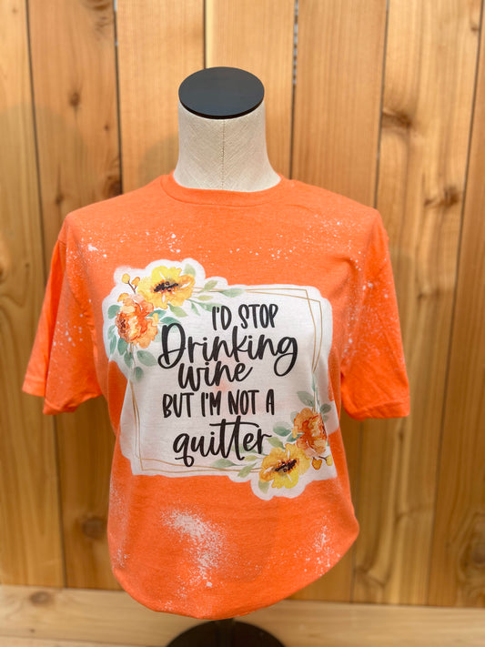 Not A Quitter Bleached T-shirt