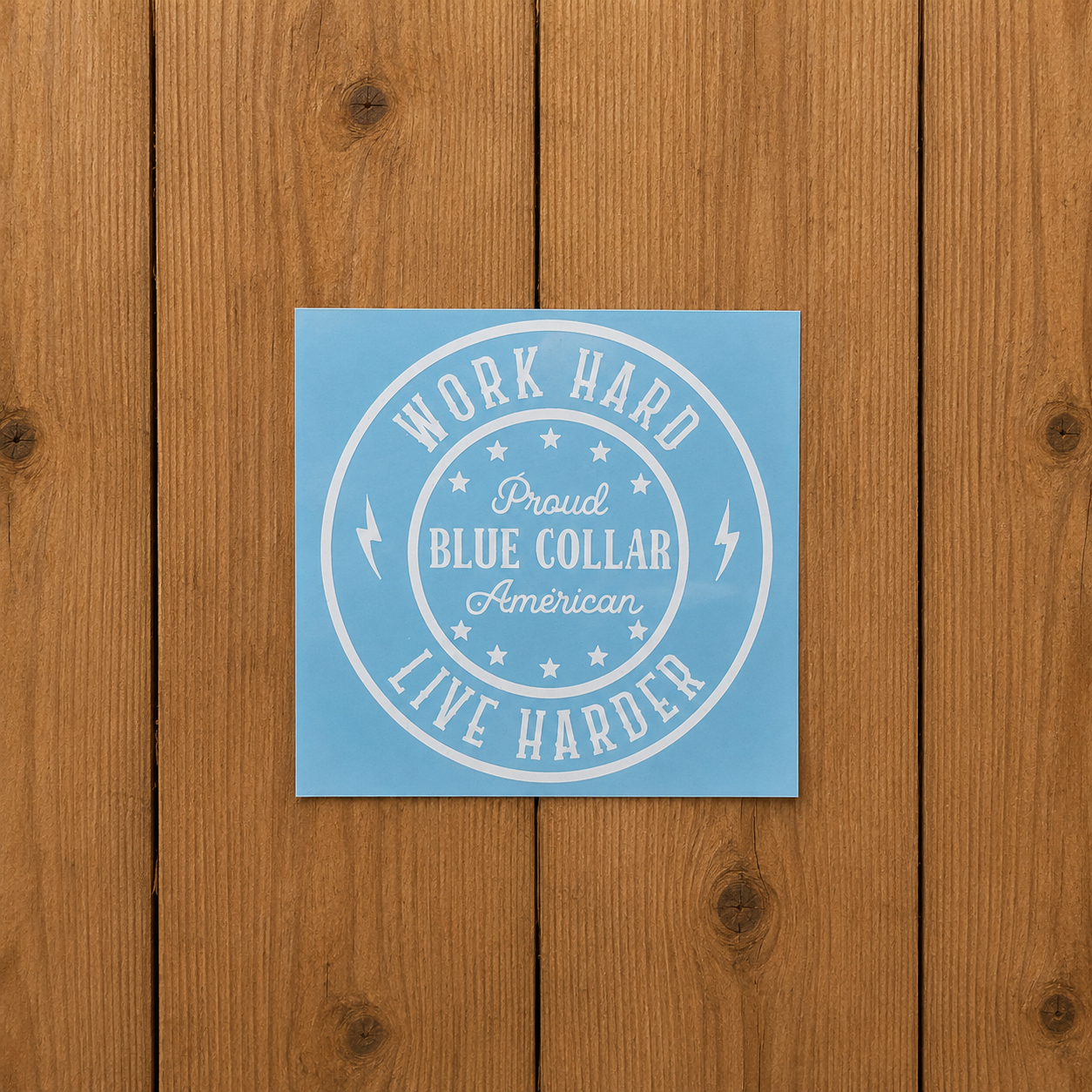 Blue Collar Circle Decal